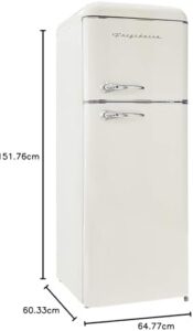 Frigidaire EFR756-CREAM Retro Refrigerator with Chrome Handles, 7.5 cu ft, Cream Color