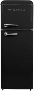 Frigidaire EFR756-BLACK Retro Refrigerator with Chrome Handles and Top Freezer