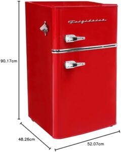 Frigidaire EFR840-RED Retro Bar Fridge with Bottle Opener - Compact and Stylish
