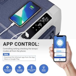 BODEGACOOLER 12 Volt Portable Refrigerator - Dual Zone Cooling and Freezing for Travel, RV, and Camping