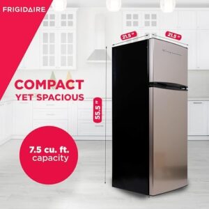 Frigidaire EFR749_AMZ Retro Refrigerator Silver Black with Freezer  
