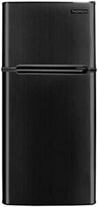 CURTIS TFR469 Apartment Size Refrigerator in Gunmetal - Top Freezer with Adjustable Shelves  