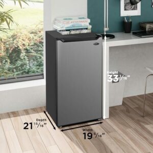 Danby DCR044B1SLM-6 Diplomat Compact Mini Fridge with Freezer in Stainless Steel