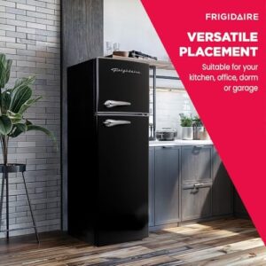 Frigidaire EFR786-BLACK Retro Refrigerator with 7.5 Cu Ft Capacity, Black Color