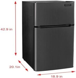 Frigidaire 2 Door Refrigerator/Freezer, 4.6 cu ft, Black Stainless Steel, Gunmetal