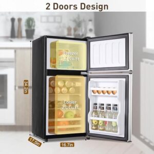Zyerch Mini Fridge with Freezer – Compact, energy-efficient appliance with freezer, perfect for apartments and dorms.