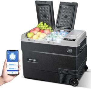 BODEGACOOLER 12 Volt Car Refrigerator, portable freezer for camping, travel, and outdoor use