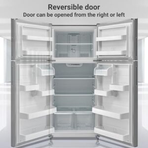 18.0 cu ft refrigerator in modern kitchen setting, showcasing sleek design and spacious interior