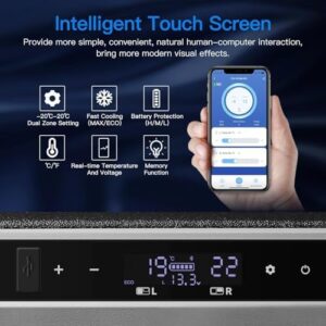 BODEGACOOLER 12 Volt Car Refrigerator with Dual Zone and WiFi App Control  