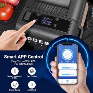 BODEGACOOLER 12 Volt Car Refrigerator with App Control and 25 Quart Capacity