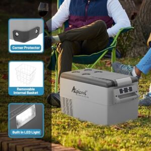 Alpicool CF55 Portable Refrigerator/Freezer 58 Quart in a car, perfect for travel, camping, and outdoor adventures