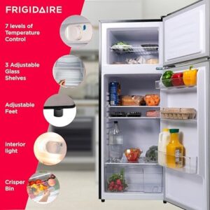 Frigidaire 7.5 cu ft top mount garage-ready fridge with adjustable shelves and energy-efficient features