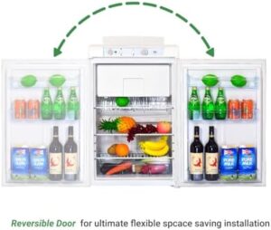 Smad 3.5 Cu.ft Propane Refrigerator with Freezer, White, for Off-Grid and Outdoor Use