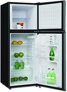 Arctic Chef RFR459 Compact Fridge with Freezer, Stainless Steel, 4.5 cu. ft, Adjustable Thermostat