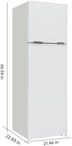 Arctic Chef RFR1085 10.0 Refrigerator/Freezer in white with reversible door and transparent crisper