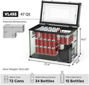 ICECO VL45 12V Portable Refrigerator Freezer for RV, Truck, Boat, Van