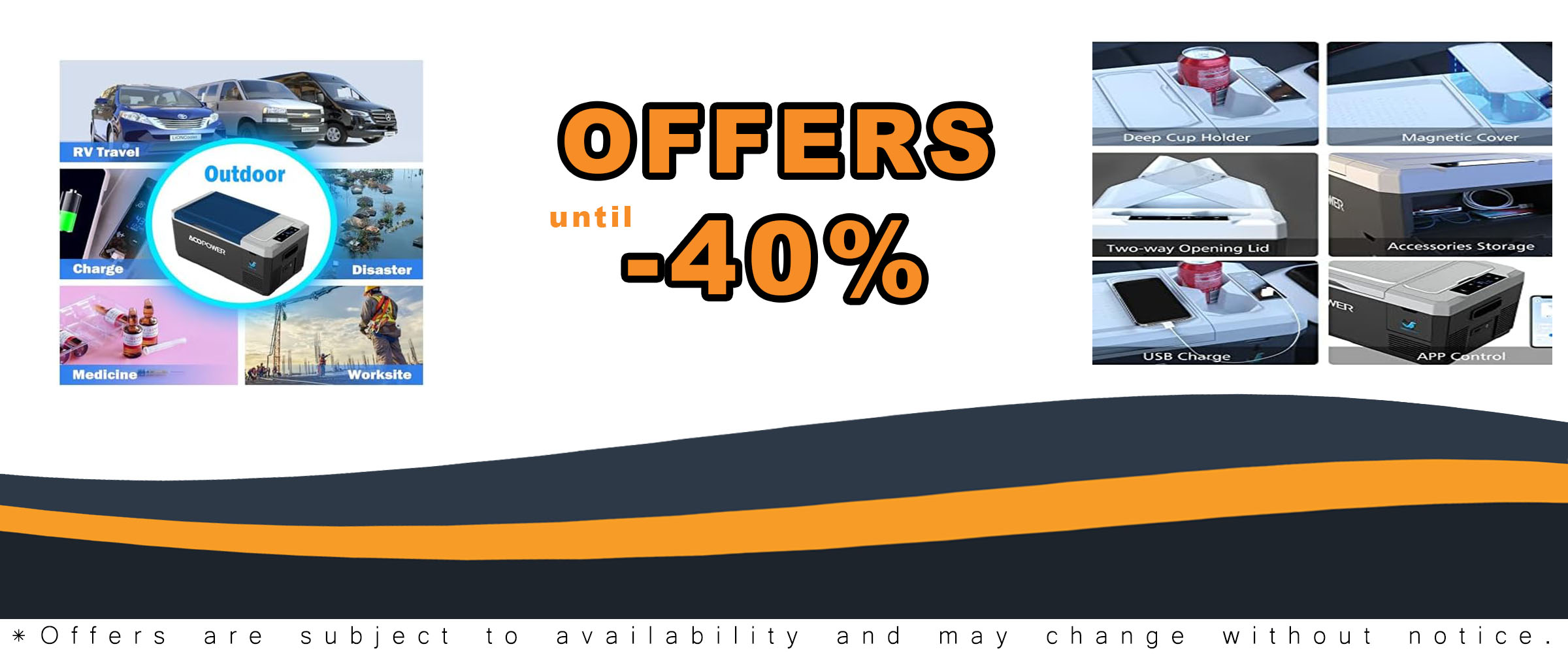 ACOPOWER LiON Mini Car Fridge Freezer 19 Quarts, compact portable fridge for cars, energy-efficient cooling solution
