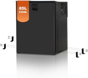 SMETA RV Fridge 12V/24V DC Fridge with reversible door and built-in freezer