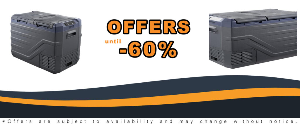 VEVOR Car Refrigerator, 42.3QT Dual Zone Portable Freezer for Camping, RV, and Road Trips
