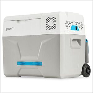 Gosun 12 Volt Solar Portable Refrigerator, Portable Cooling Fridge for RV, Jeep, Camper, and Boat