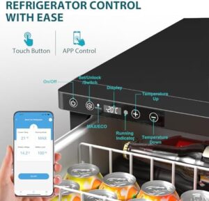 DEAPRULL 12 Volt Drawer Refrigerator, ideal for travel, camping, and road trips with app control and efficient cooling system