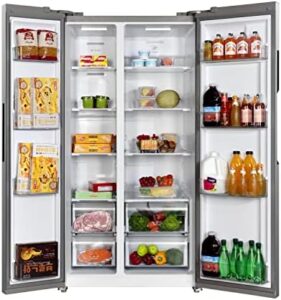 Hamilton Beach HBF2064 Refrigerator in stainless steel with side doors