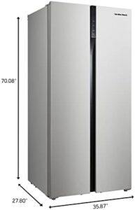 Hamilton Beach HBF2064 Refrigerator in stainless steel with side doors