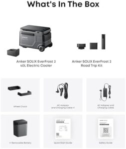 Anker SOLIX EverFrost 2 40L Cooler, perfect for camping, road trips, and travel with flexible power options and a long-lasting 288Wh battery.