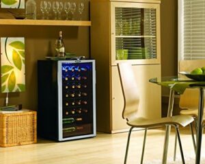 Danby Wine Cooler, 35 Bottle, Black, Platinum with adjustable shelves and digital temperature control