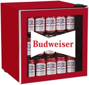 Curtis MIS168BUD Budweiser 50 Can Beverage Cooler with Glass Door