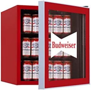 Curtis MIS168BUD Budweiser 50 Can Beverage Cooler with Glass Door