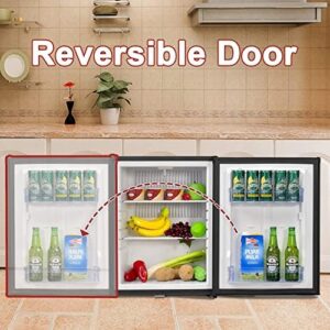 Smad No Noise 110V/12V Compact Refrigerator, RV Truck Caravan, Black, Lockable Door, Quiet Operation