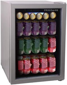 Frigidaire EFMIS9000AMZ Freestanding Beverage Center Fridge in Black, Perfect for 88 Cans or 25 Bottles