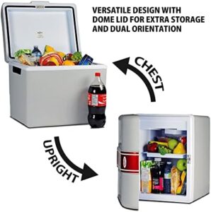 Koolatron Electric Cooler & Warmer with handle, ideal for vehicles and trucks, portable thermoelectric fridge for camping and travel.