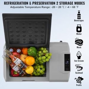 VEVOR Car Refrigerator 50L Portable Freezer with Wheels and Handle  