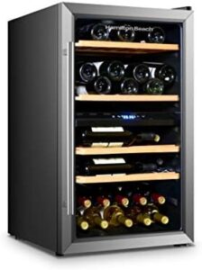 Hamilton Beach HBWF4300 Wine Cooler with Wooden Shelves and Digital Control