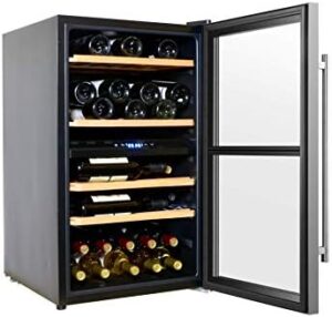 Hamilton Beach HBWF4300 Wine Cooler with Wooden Shelves and Digital Control