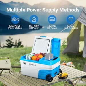 BODEGACOOLER 12 Volt Car Refrigerator, portable freezer with dual zones and app control for RV travel