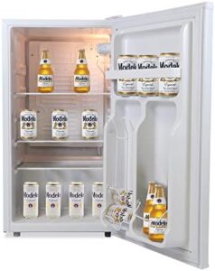 Modelo Compact Fridge with Bottle Opener, 3.2 cu ft, White Design