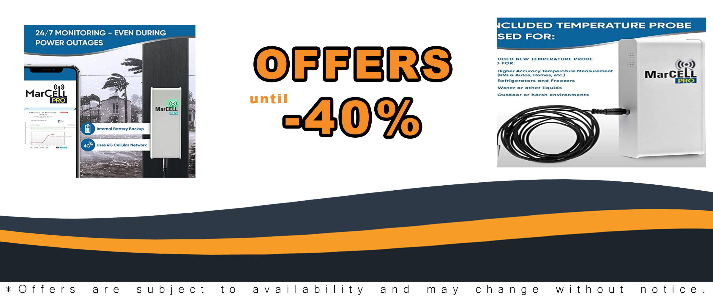 MarCELL PRO Remote Temperature, Humidity & Leak Monitor – Instant Phone Call Alerts, No WiFi Needed