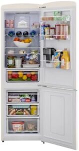 RR2 12 cu. ft. Retro Refrigerator in Butter Cream – A stylish and energy-efficient fridge perfect for small spaces.