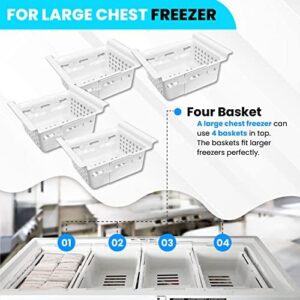 FreezerMax System - Adjustable Freezer Organizer with Sliding Baskets for Chest Freezers