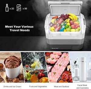Costway Portable Car Refrigerator, 70-Quart Travel Fridge, Two-Way Open Door, Compact RV Cooler