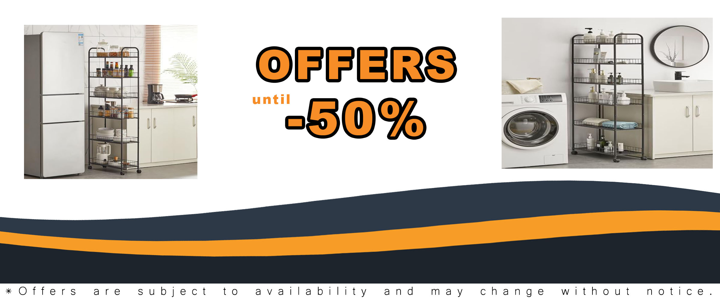 10'' Slim Storage Cart with Wheels, ideal for narrow spaces like kitchen, bathroom, and office