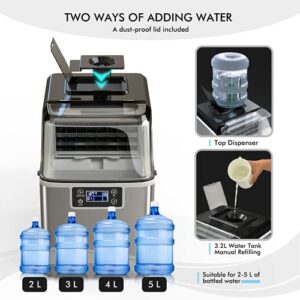 Costway Countertop Ice Maker with Ice Scoop and Basket for Home, Office, and Parties