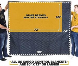US Cargo Control Moving Blankets Heavy Duty Quilted 80"x72"