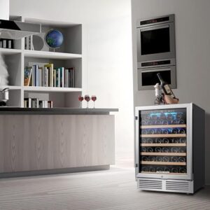 BODEGA 24 Inch Wine Cooler, under counter fridge with WIFI app control, 52 bottle capacity for home or office
