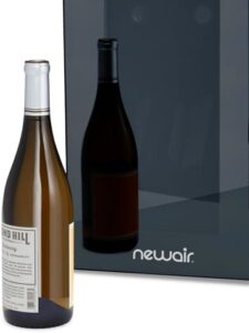Newair 12 Bottle Wine Cooler Refrigerator Shadow Series with mirrored glass door and compressor cooling