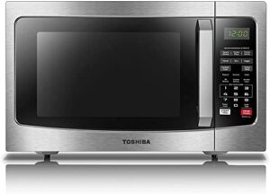 Danby Designer 3.2 Cubic Feet Compact Refrigerator and TOSHIBA ML-EM31P/CA Microwave Oven in Stainless Steel