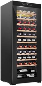 Schmecke 55 Bottle Compressor Wine Cooler Refrigerator with digital temperature control and spacious design, ideal for all wine types.